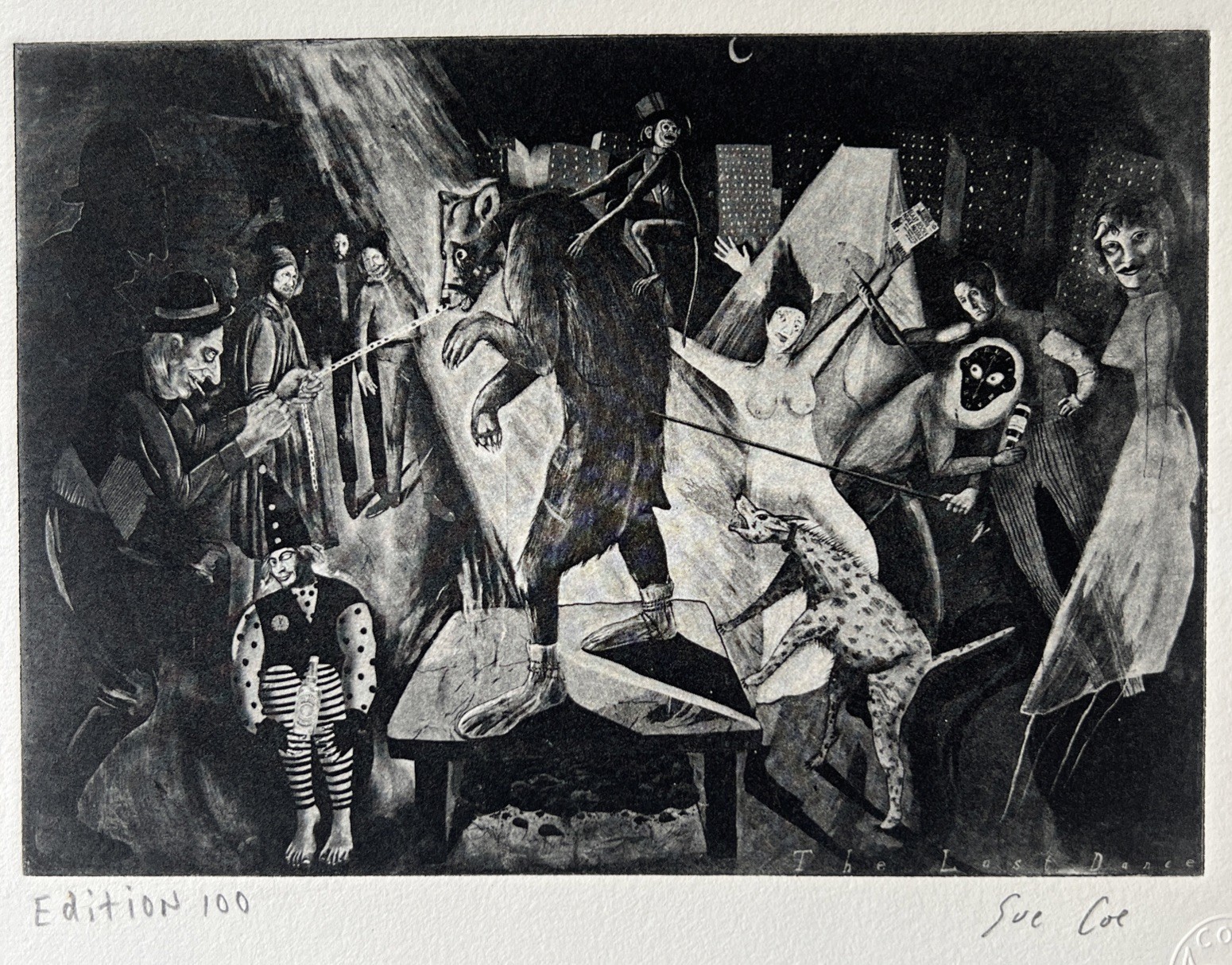 Sue Coe (English/American B. 1952) The Last Dance, Photogravure Signed 1982 1985