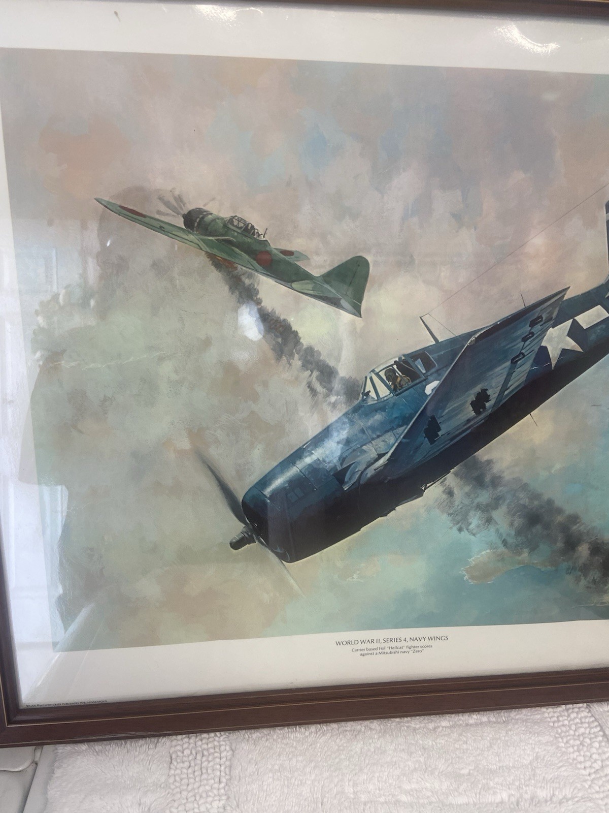 J.B Deneen Vintage “World War II, Series 4 Navy Wings” Color Print – 1973