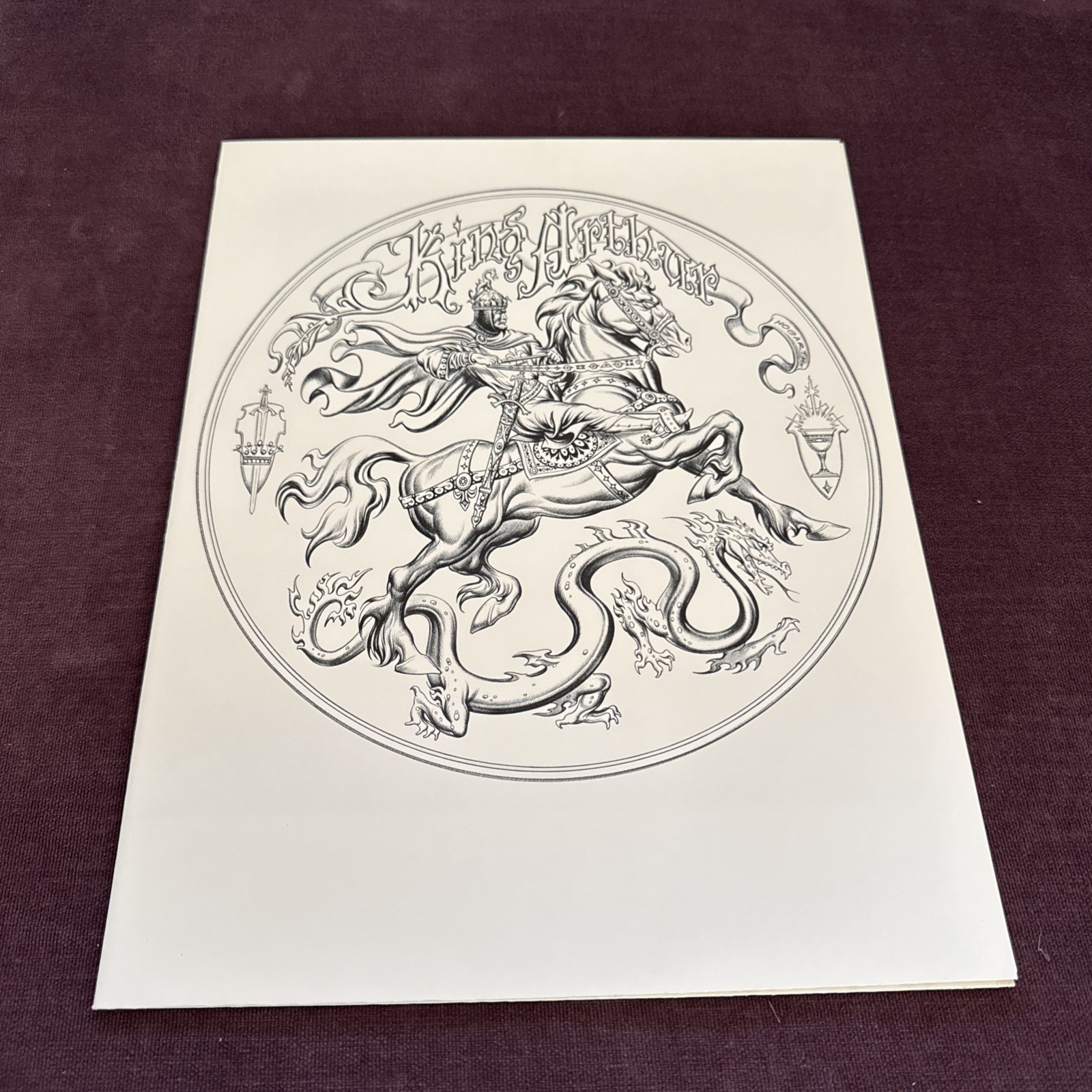 1983 BURNE HOGARTH King Arthur SIGNED 1113/1500 PORTFOLIO Vol 1 w/ 6 Prints