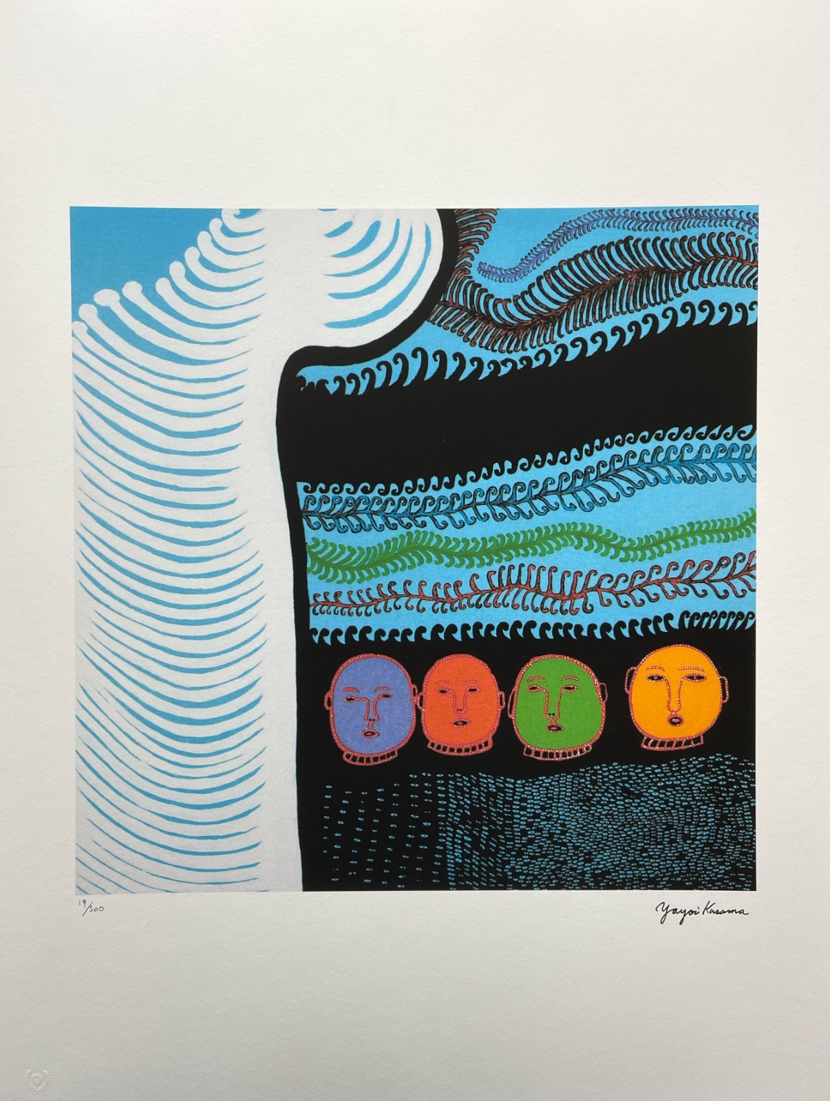 YAYOI KUSAMA – Waves II – signed, numbered edition 19/500, 50×65 cm