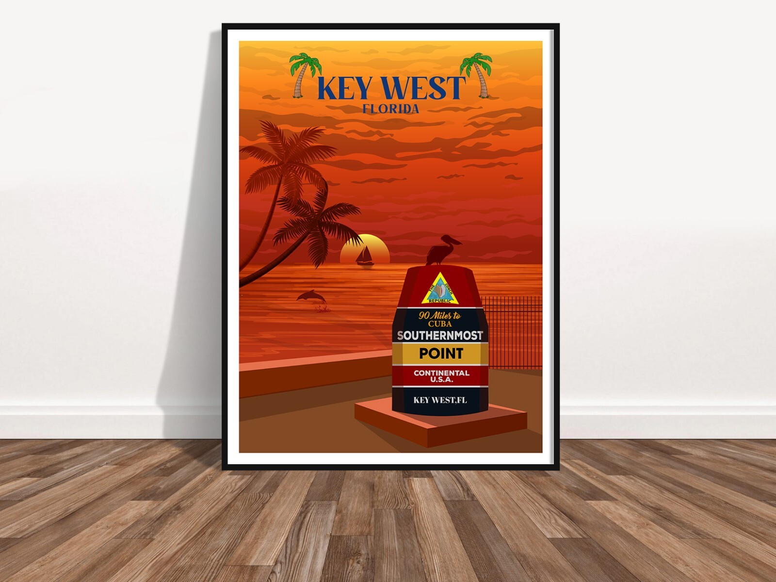 KEY WEST FLORIDA Wall Art Vacation Print Beach Print Poster
