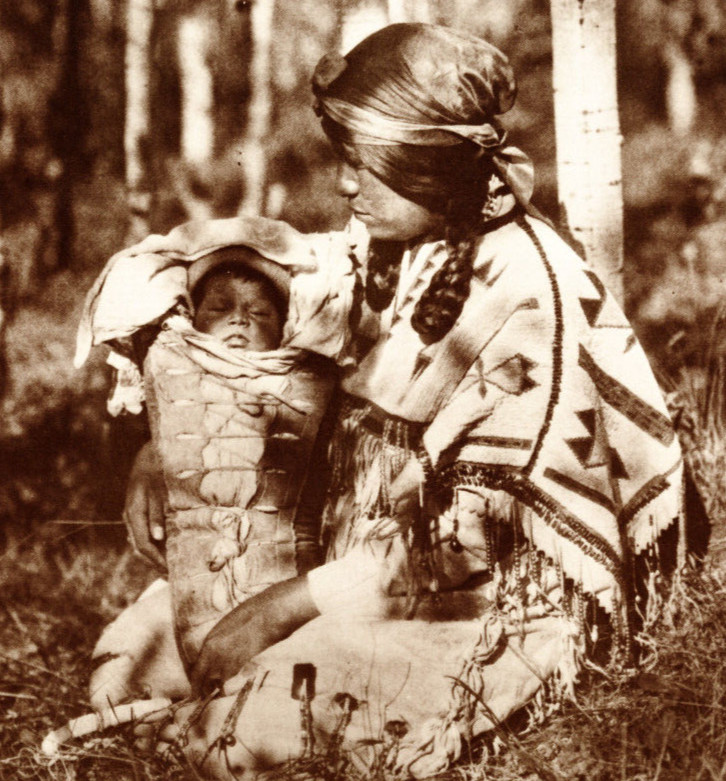 1976 Vintage Print Edward Curtis Assiniboin Woman Native Indigenous American