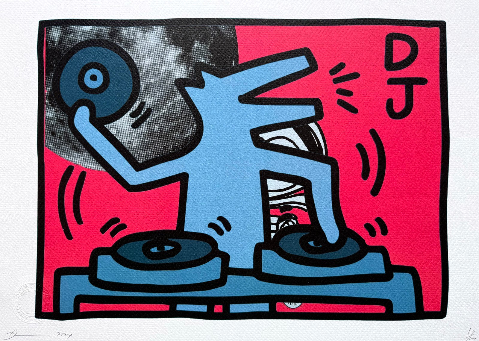 Death NYC “Haring” original signed limited edition print with COA