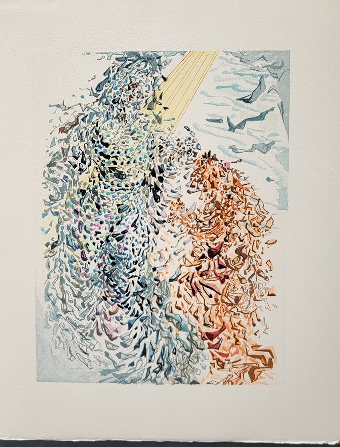 Salvador Dali Divine Comedy “Paradise 11” Deluxe ed. OriginalWoodcut 1960