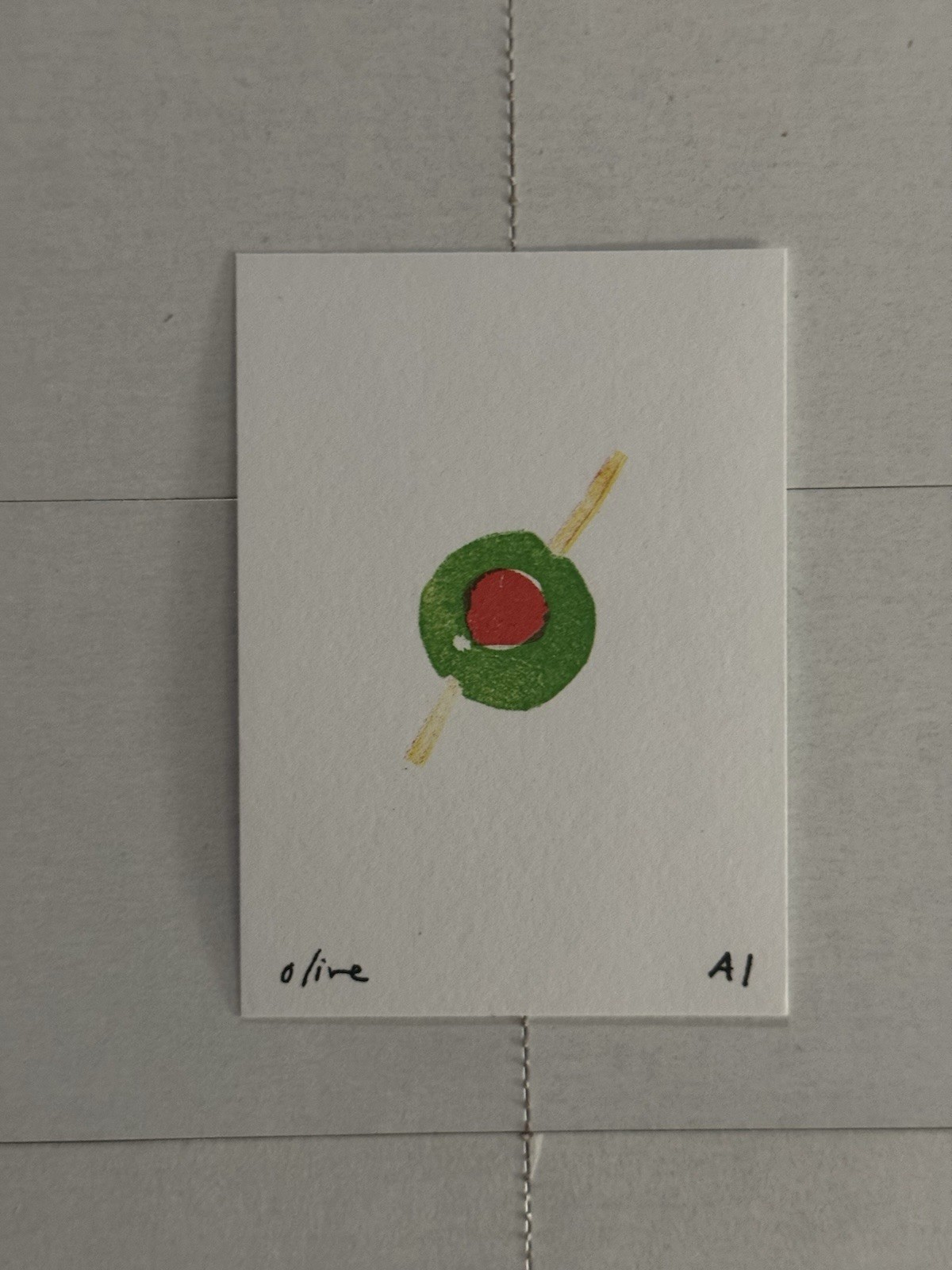 “Olive” / Cocktail Olive – Inciardi Mini Prints – Haricot Vert