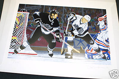 WAYNE GRETZKY LA KINGS LIMITED EDITION SERIGRAPH BY RICK RUSH