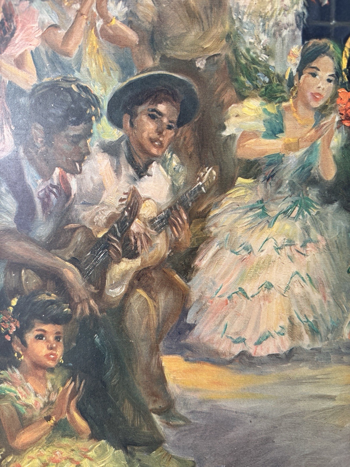 Vintage 60’s Mid-Century Framed Print Flamenco ‘OLE GITANA’ by John Strevens
