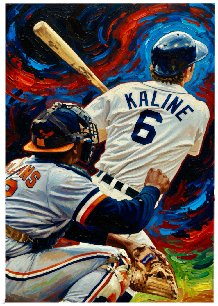 AL KALINE * Detroit Tigers * BASEBALL * Illustrated Art Card * ATC ACEO
