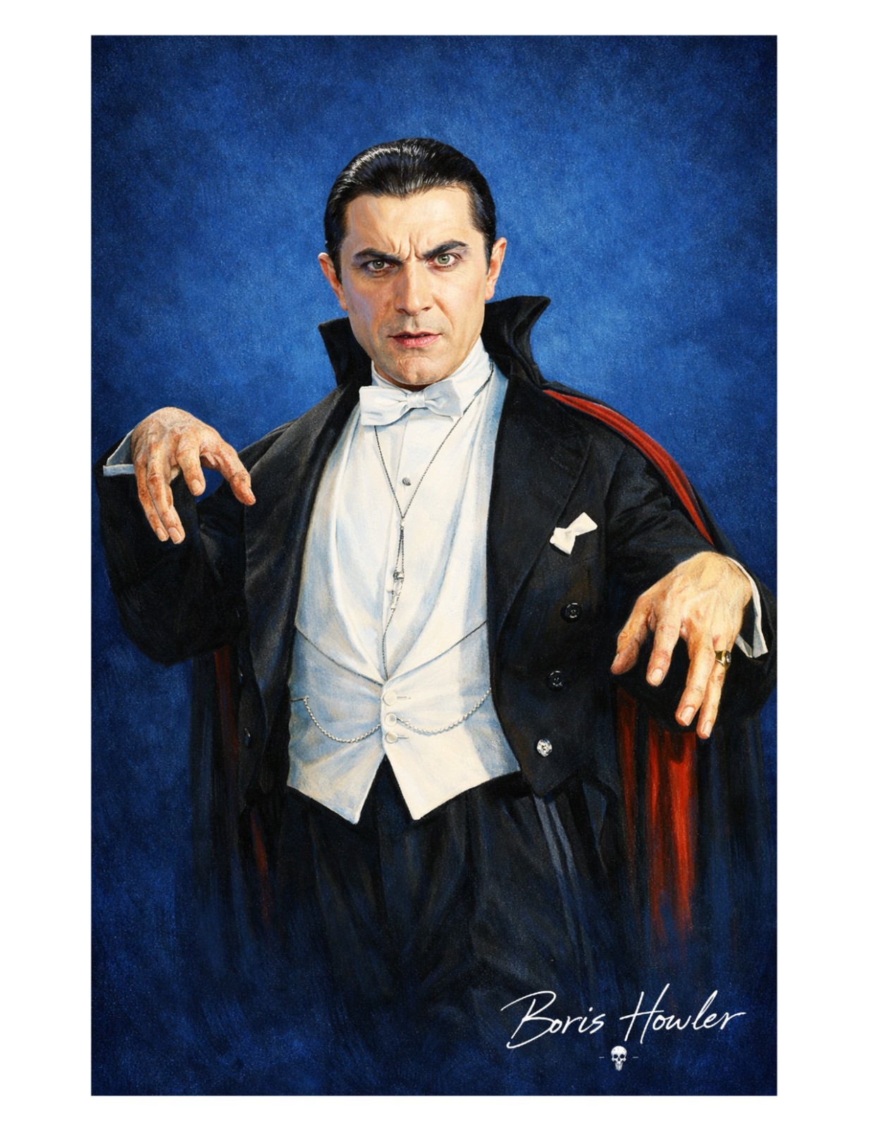 Boris Howler BELA LUGOSI DRACULA 8.5X11 Art Print SIGNED CULT CLASSIC HORROR