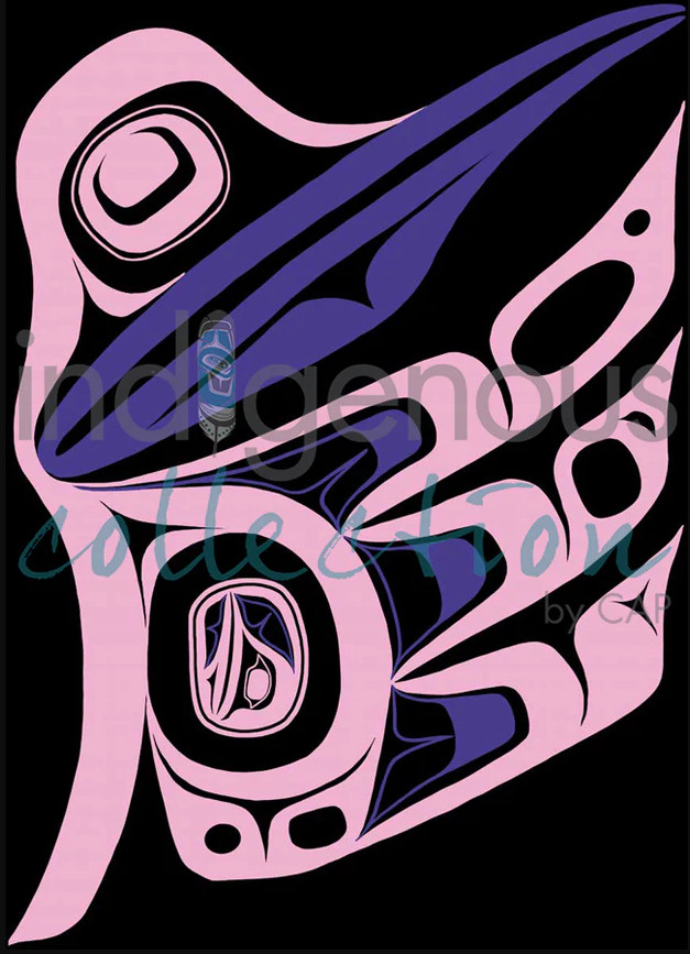 Alfred Davidson IV Haida Hummingbird Elegance Canvas Native Art Indigenous