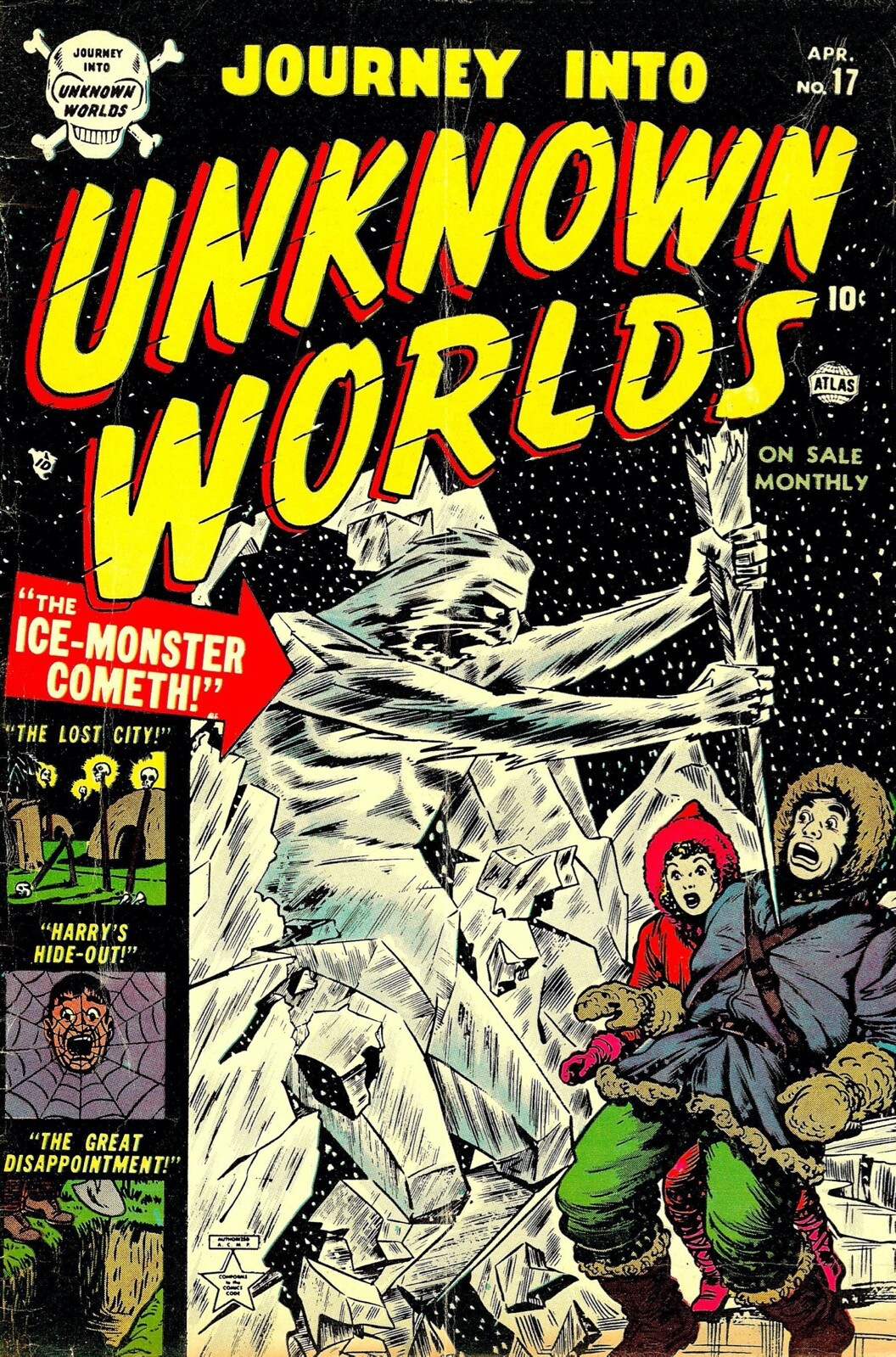 Journey Into Unknown Worlds 17 Comic Book Cover Art Giclee Repro on Canvas