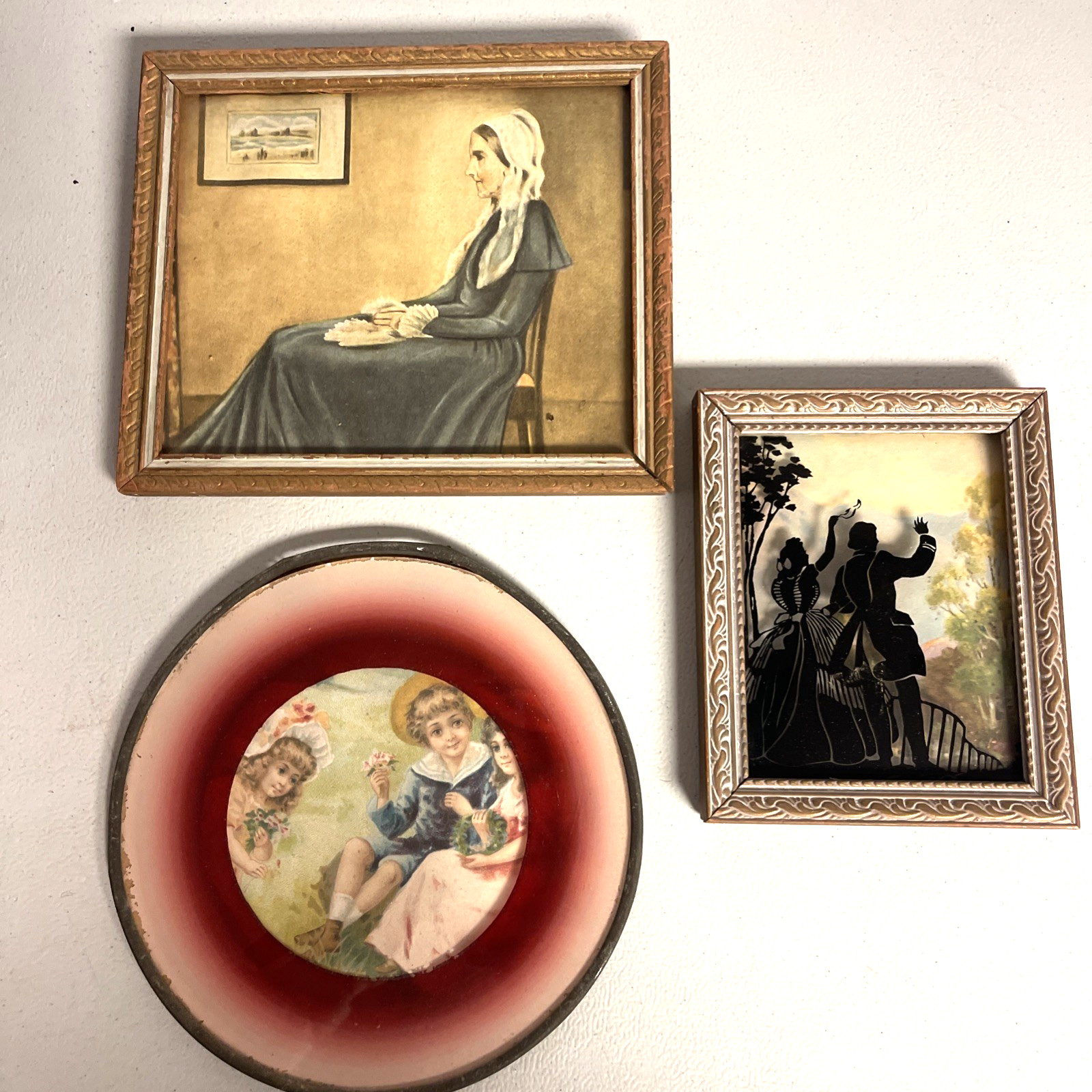 Collection Of 3 Small Vintage Pictures