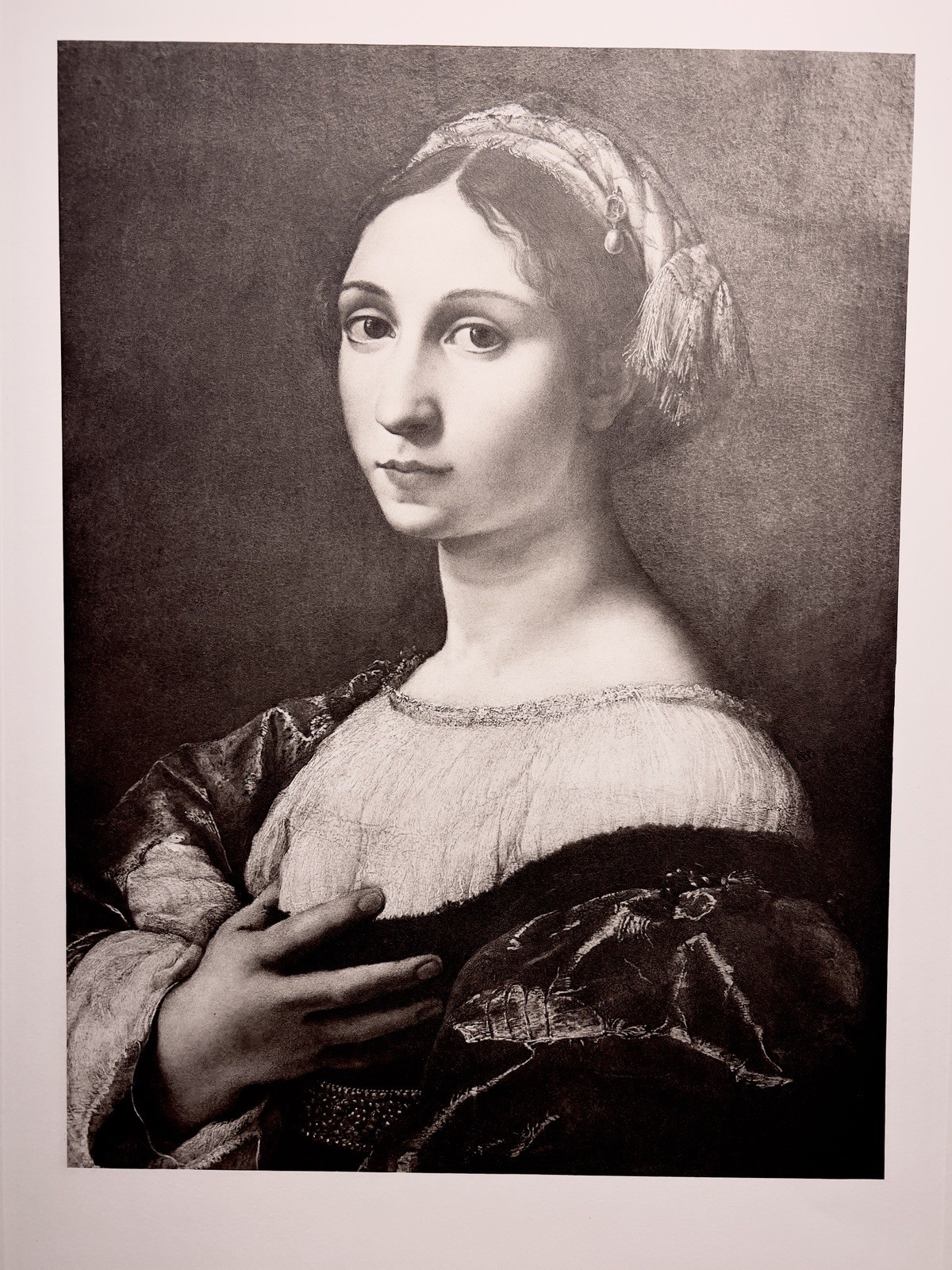The Fornarina 1900 Copperplate Giulio Romano Art Engraving Renaissance Painting