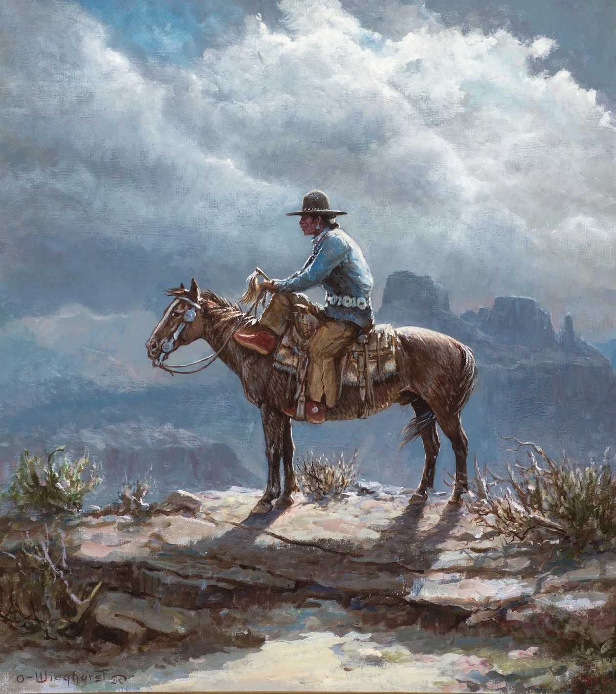 Olaf Wieghorst The Navajo VINTAGE art print antique painting