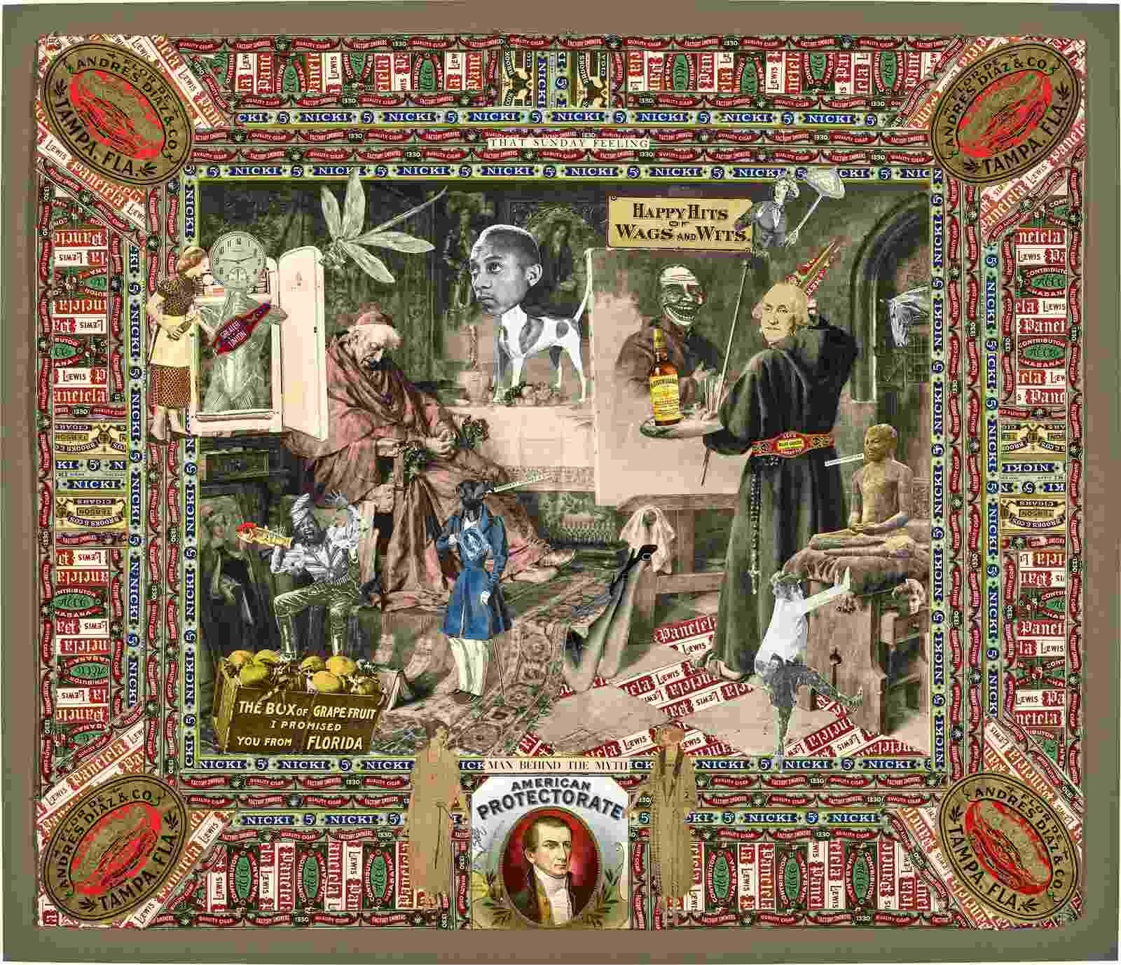 Felipe Jesus Consalvos : That Sunday Feeling : Collage Narrative Scene