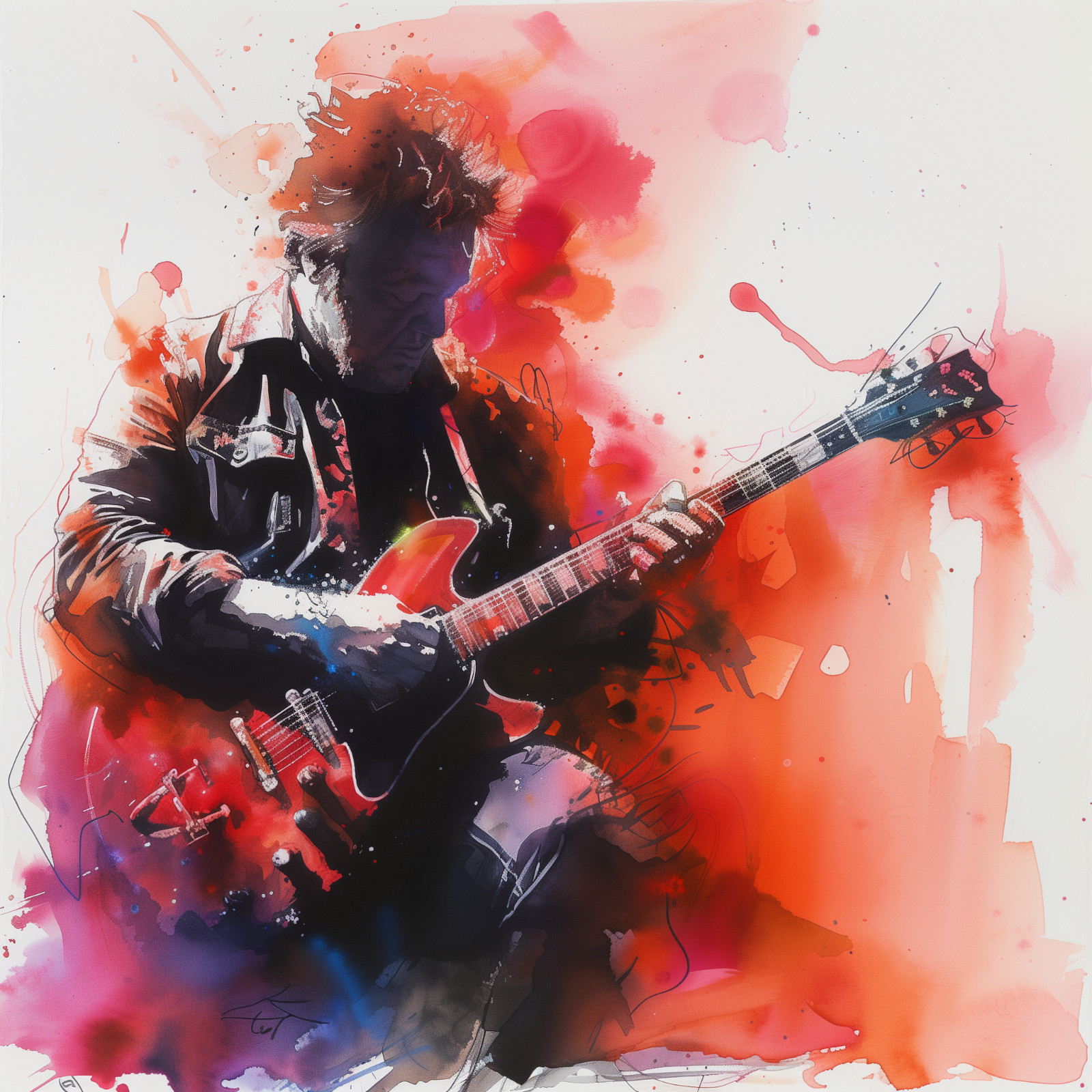 STRING MAGICIAN Top Quality Art Print Avail. 8X10″ or 11X17″ ROCK GUITARIST