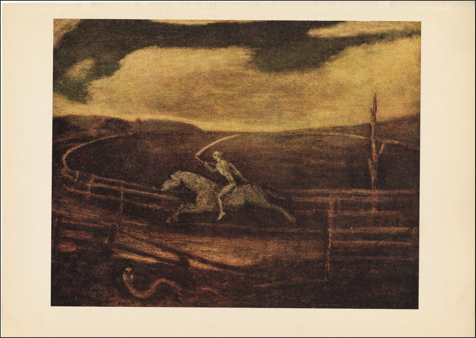 1939 Vintage Print Race Track by Albert Pinkham Ryder Fine Art Plate Underworld