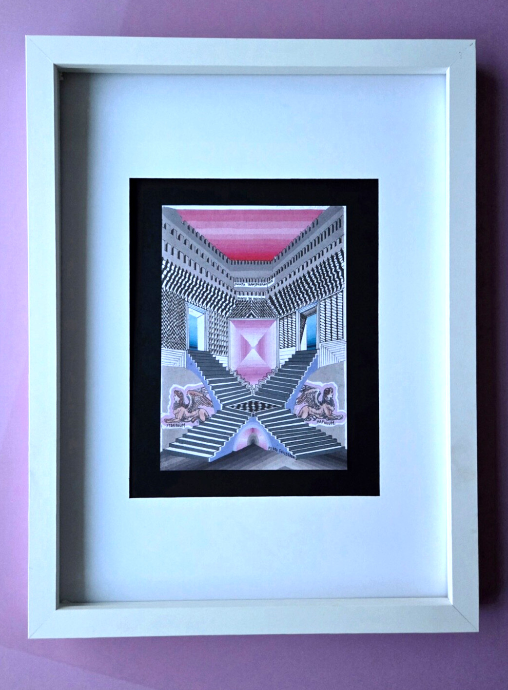 Pedro Friedeberg Framed Print 16×12″ – Surreal Architecture & Escher-Style Stair
