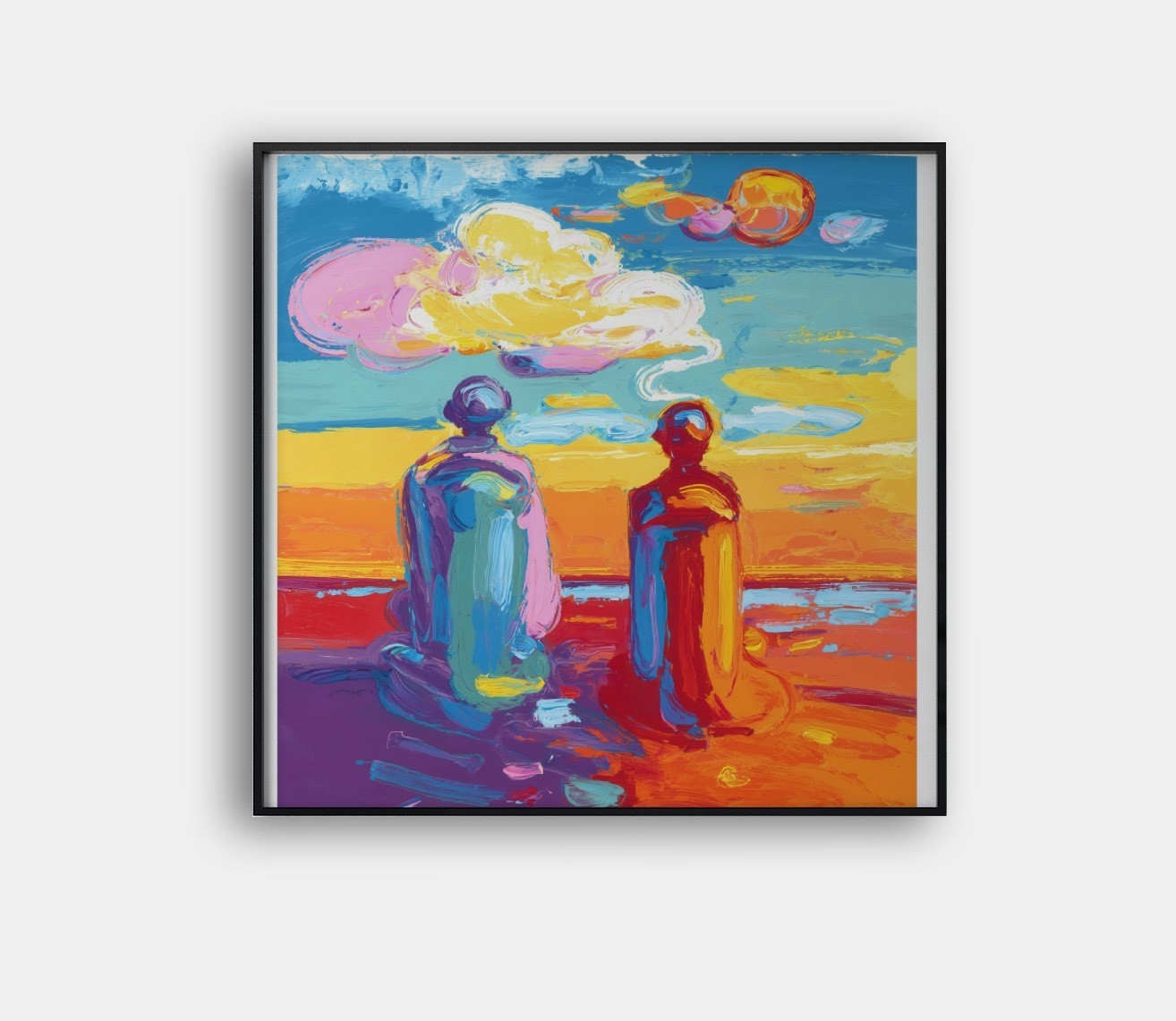 Two Sages Looking Framed 24×24 Giclée Art Print Ltd 1/25 Signed COA Rombley V29