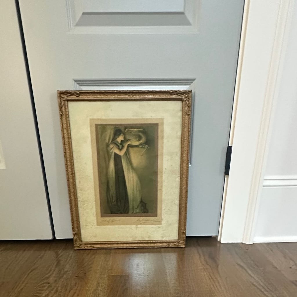 RARE SIGNED 1897 “Pot of Basil” print (c.1900-1909) by John White Alexander,