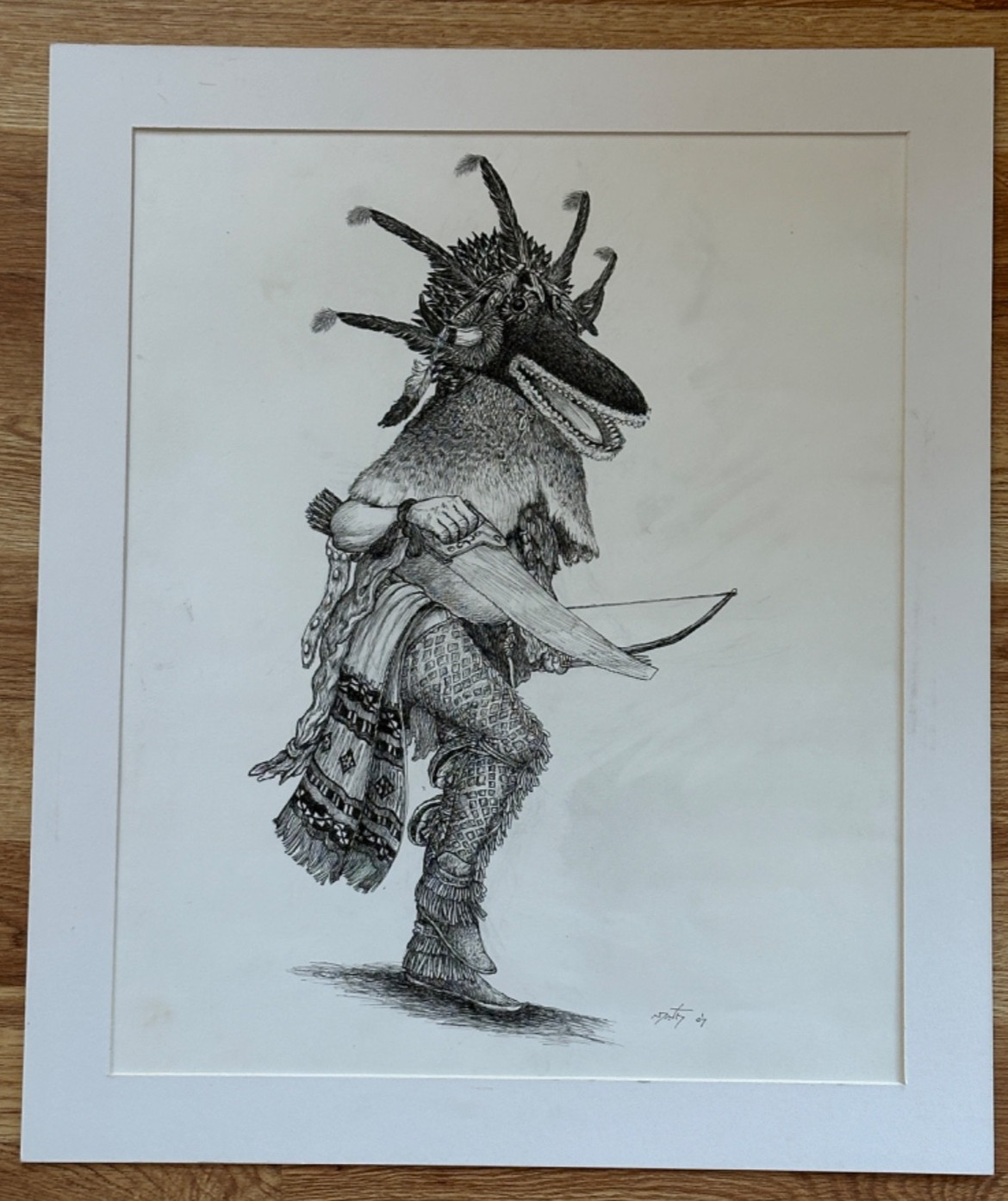 NEIL DAVID SR HOPI BLACK NATASKA OGRE print #1/5 19.5″ X 16.5″ 2007
