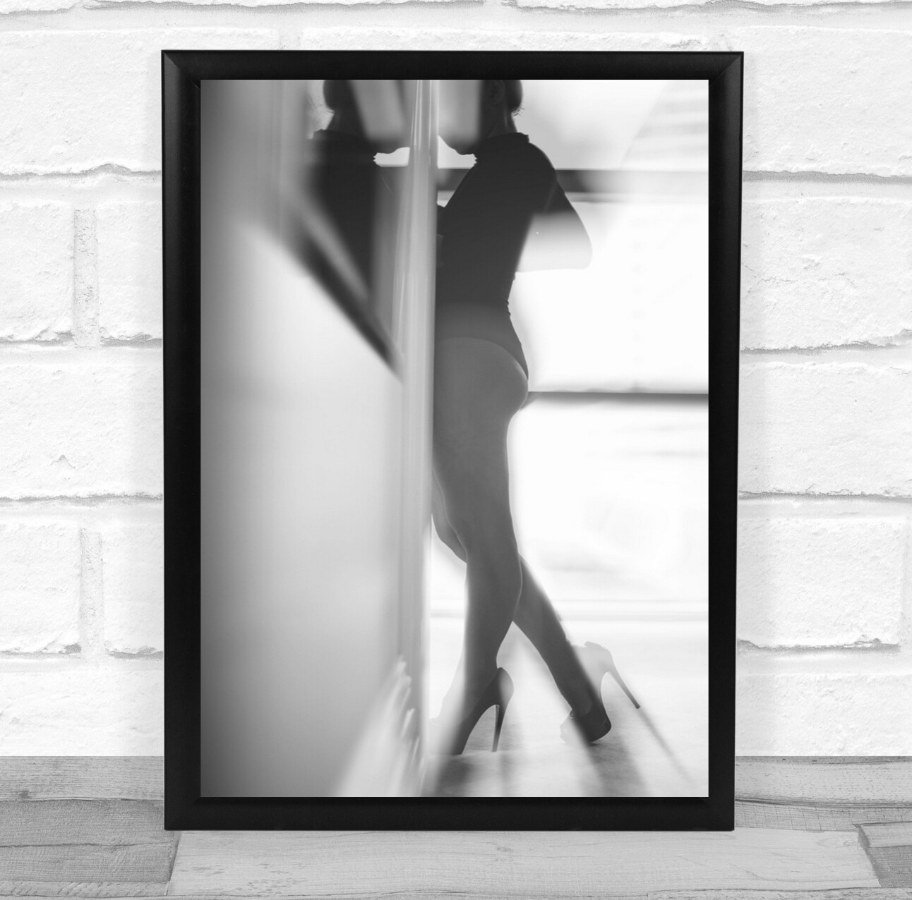 High Heels Shoes Anonymous Legs Blur Blurry Light Key High-Key Wall Art Print