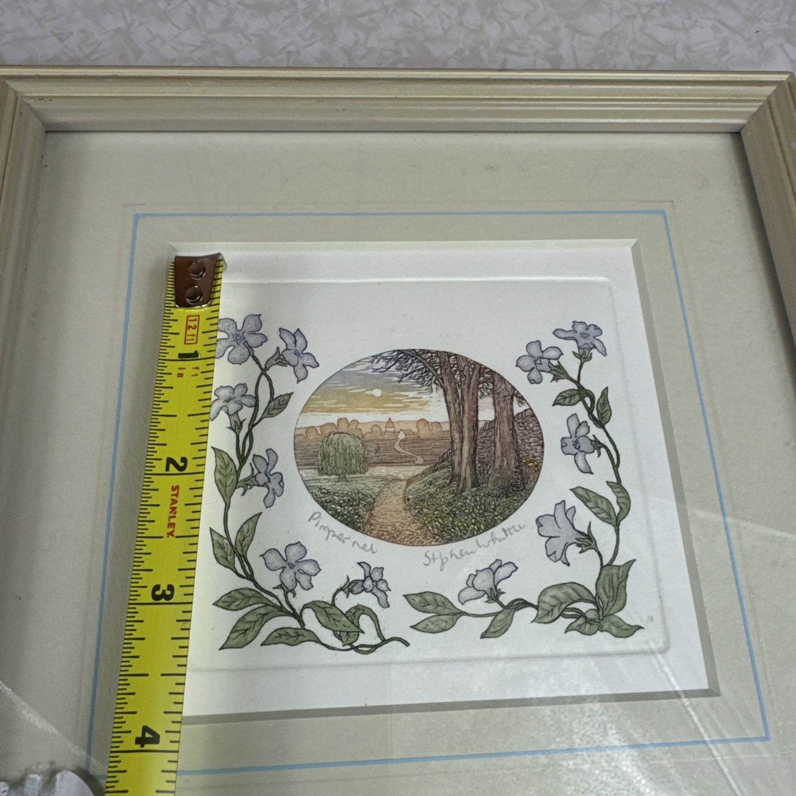 Lot Of 2 Stephen Whittle Etchings – Flowers – 8×8 Inches Framed