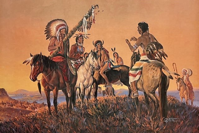 Jack Hines Fort Laramie Gathering of Tribes 1851 S/N Litho Signed Excellent Cond