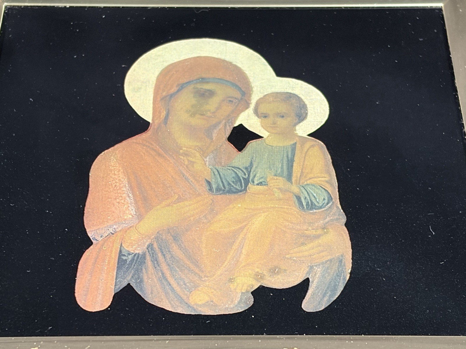 Rare Metal Etching 1982 Madonna & Child 6×6” Marketing Associates Inc England