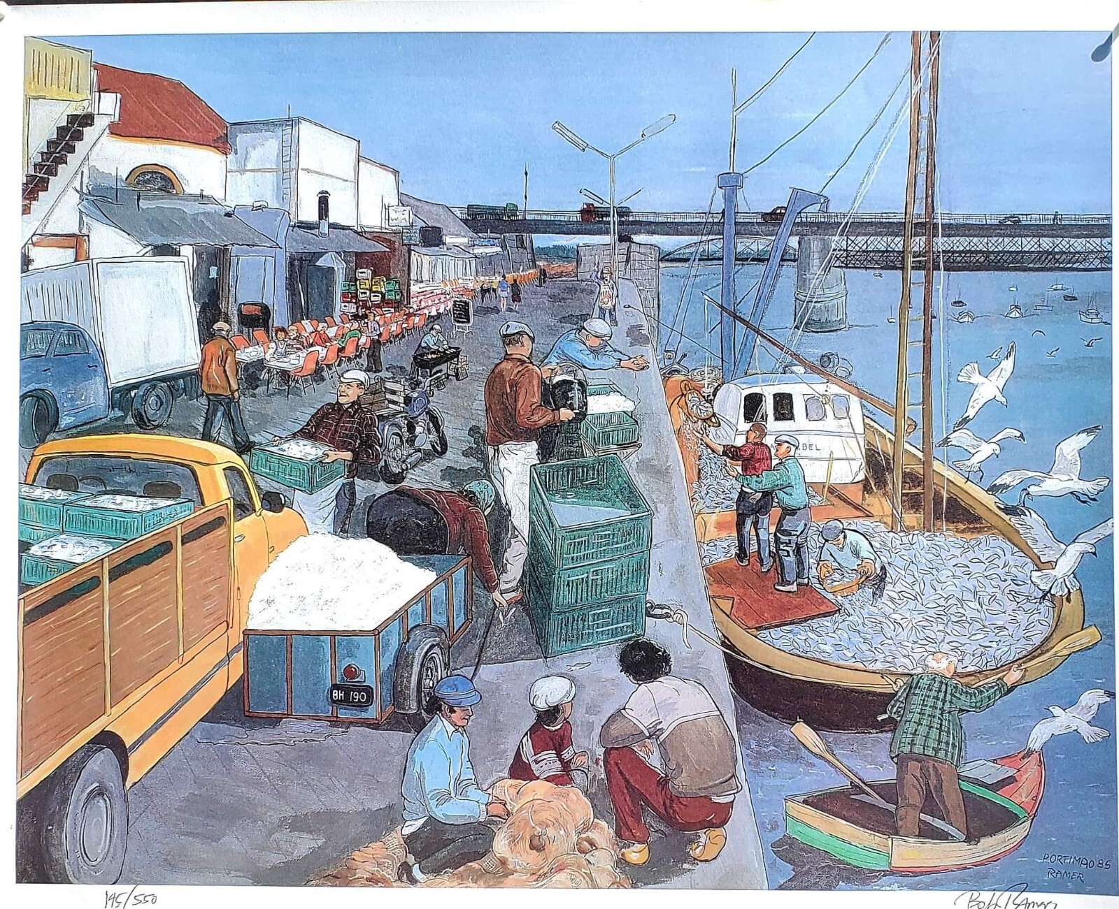 BUY THEM BOTH Folk Art Lithographs Original Numbered and Signed
