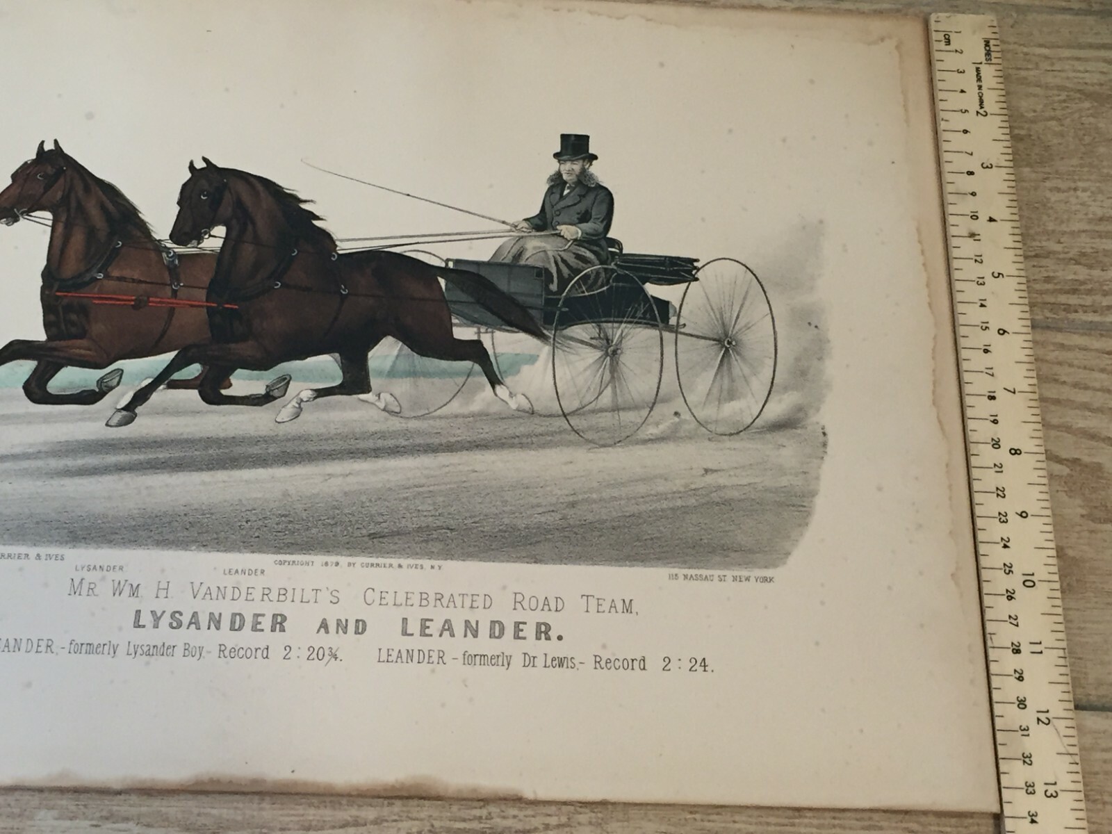 Antique Lithograph Currier & Ives 1870s