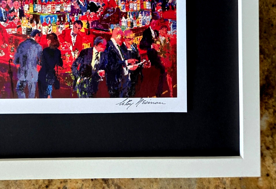 LeRoy Neiman ” WALL STREET BAR ” Signed Collectors Pop Art Framed Ready to Hang