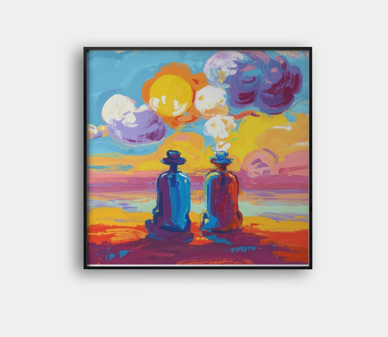 Two Sages Looking Framed 24×24 Giclée Art Print Ltd 1/25 Signed COA Rombley V19