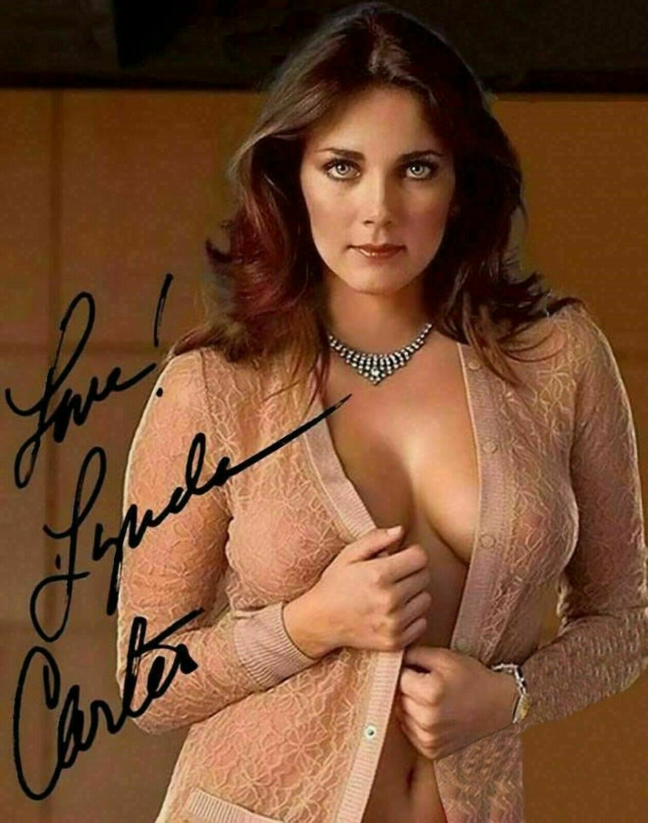8×10 Print – Linda Carter Wonder Woman in sheer robe – Signed Reprint