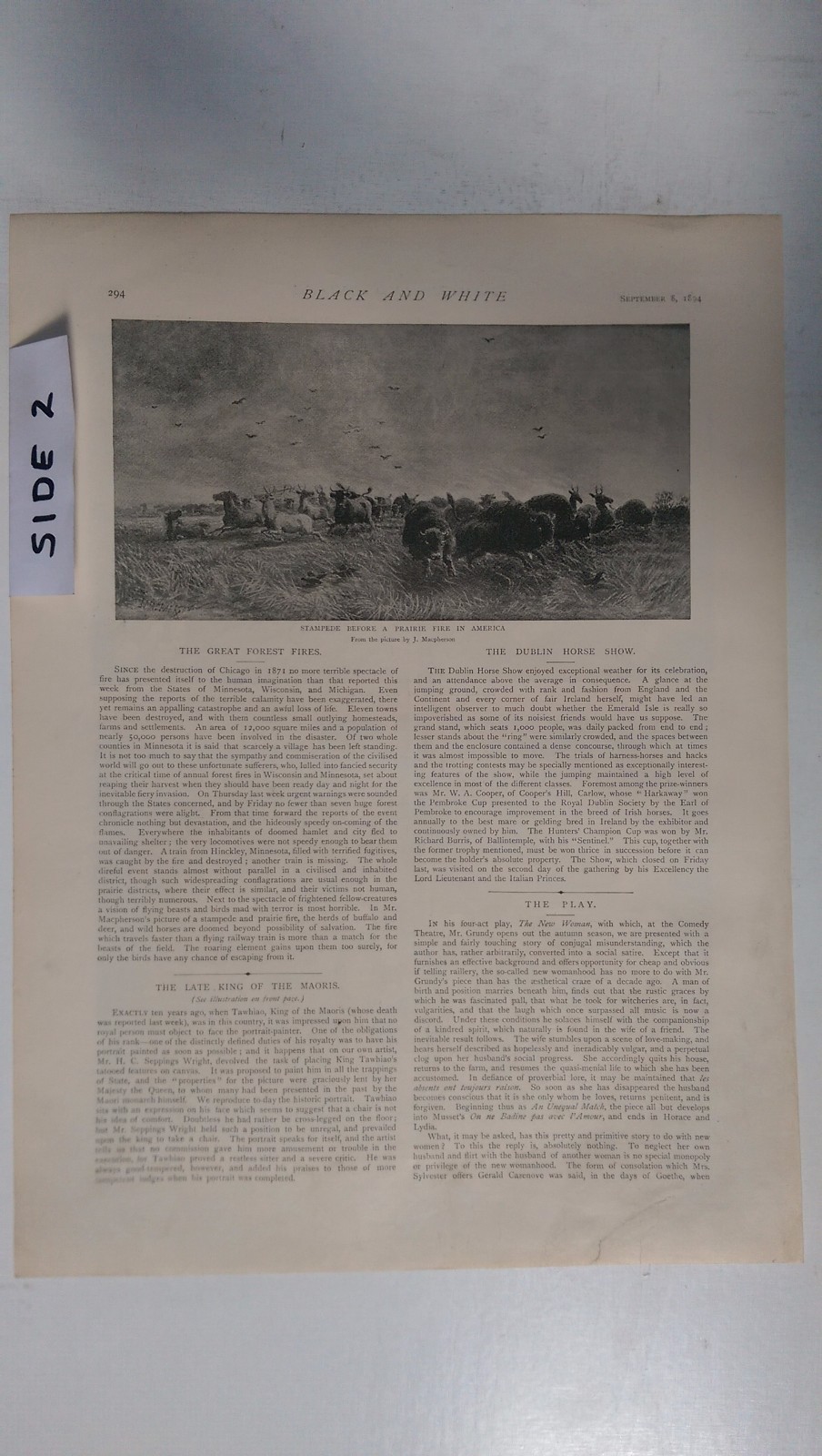 The War In Korea: American Stampede 1894 Black & White Magazine Pages