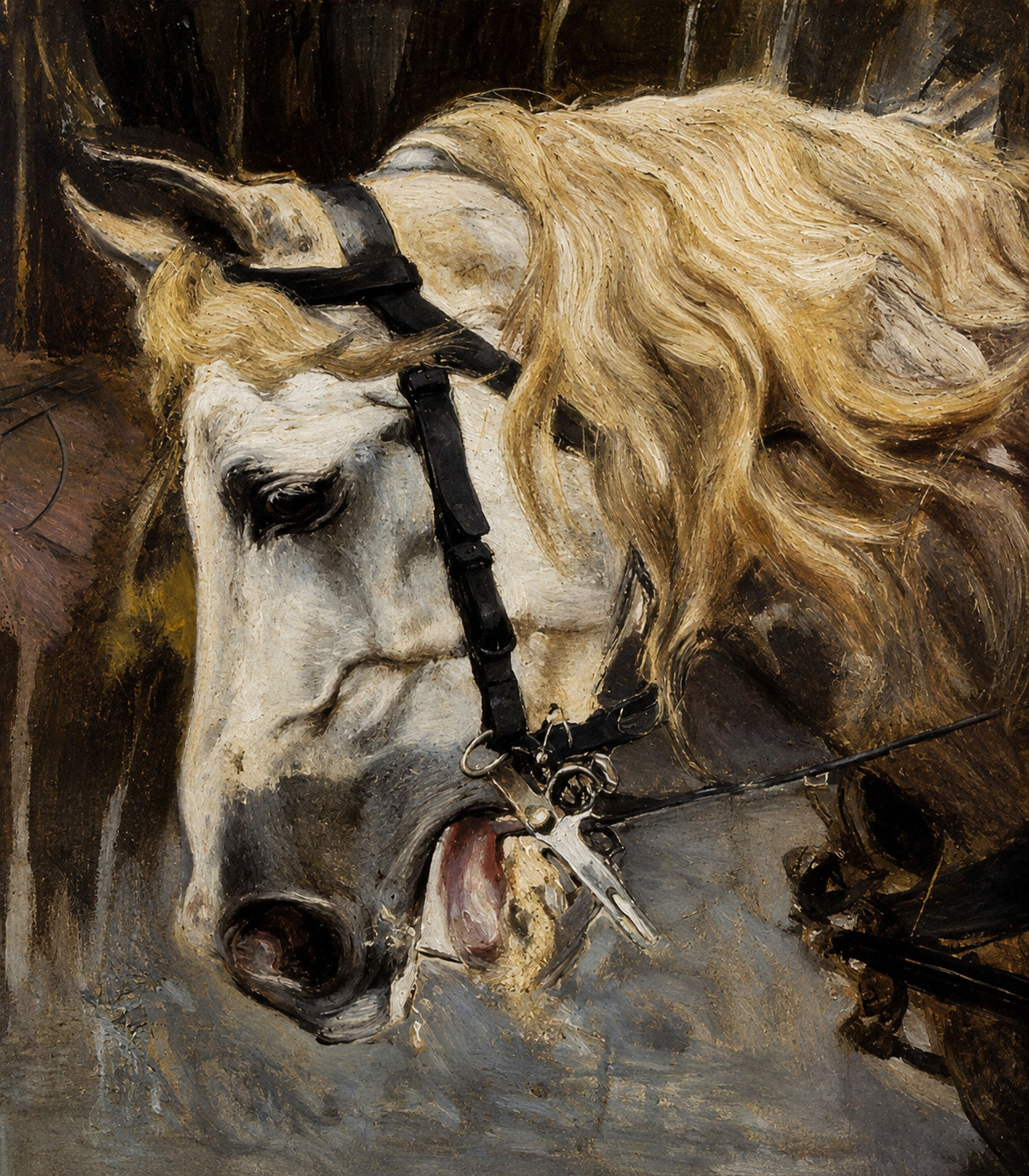 Giovanni Boldini Head of a Horse 1885 Fine Art Print 17″x22″