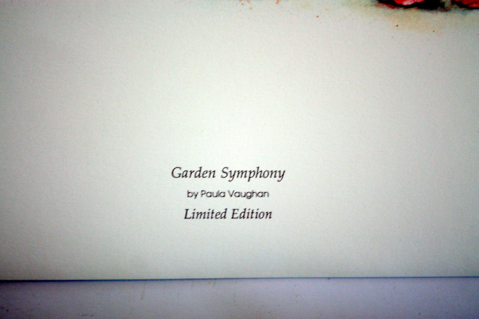Paula Vaughan Limited Ed. 469/1000 Garden Symphony 21.5″ x 28″ Signed Print Cert