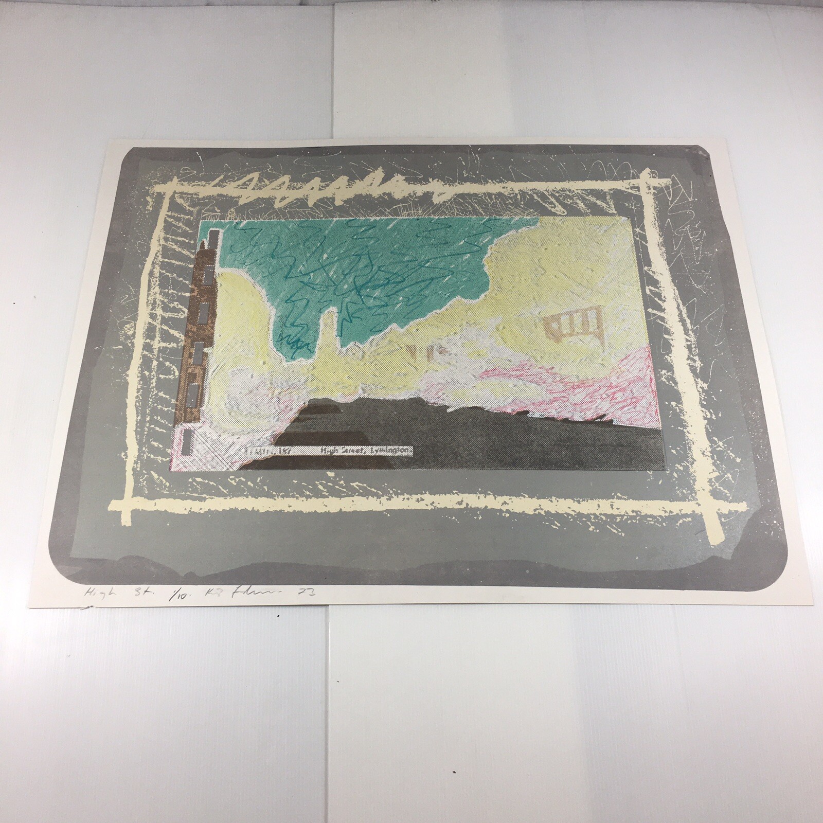 Kip Gresham Signed Limited Edition Colour Print High Street 1/10 67cm X 51cm