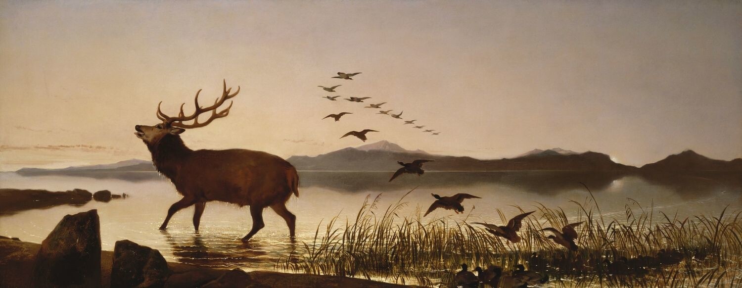 Edwin Henry Landseer The Sanctuary 1842 Romanticism 17″ x 22″ Archival Art Print