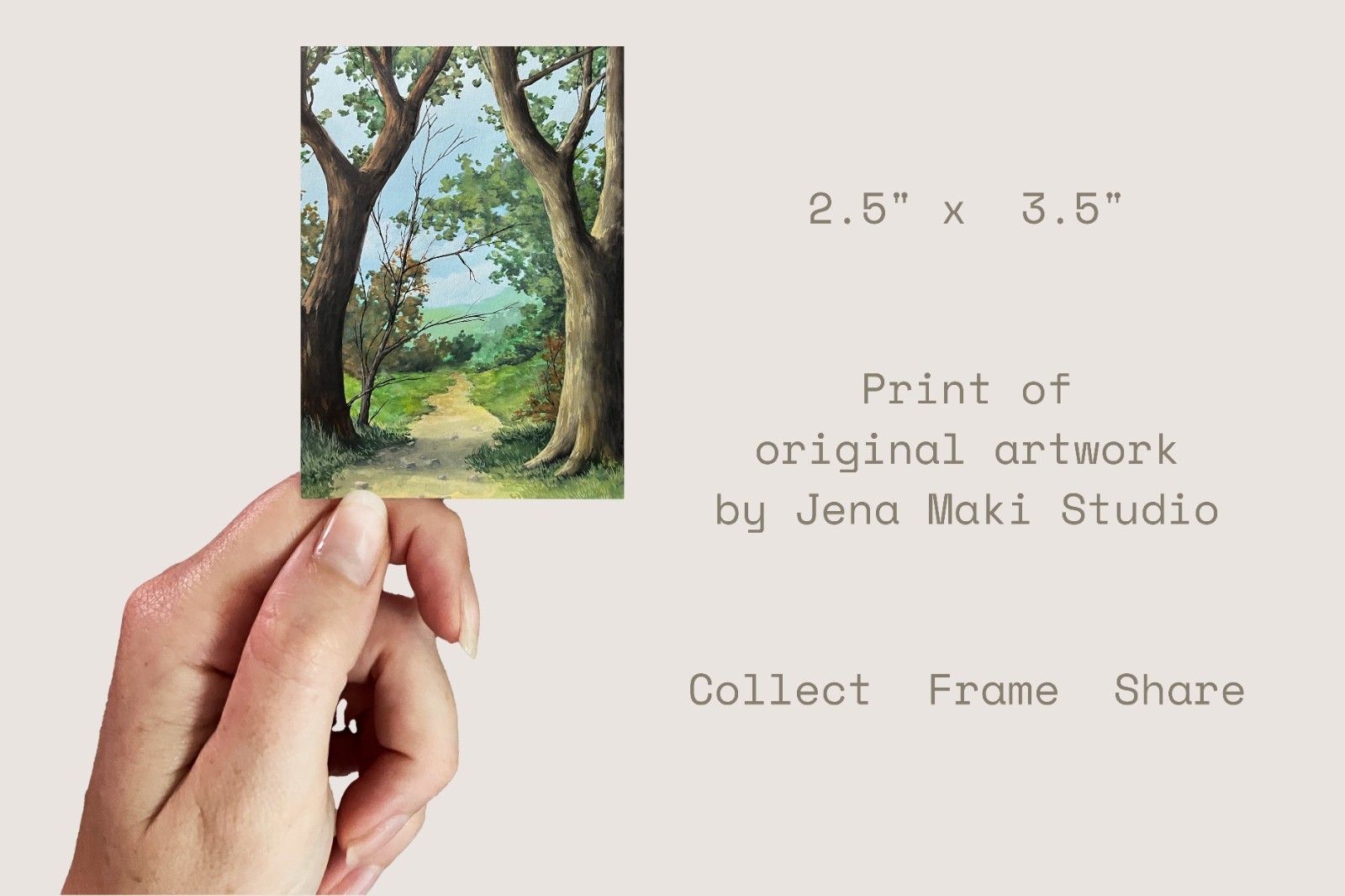 ACEO Artist Trading Card Landscape Art Print 2.5×3.5 ATC Vintage Academia
