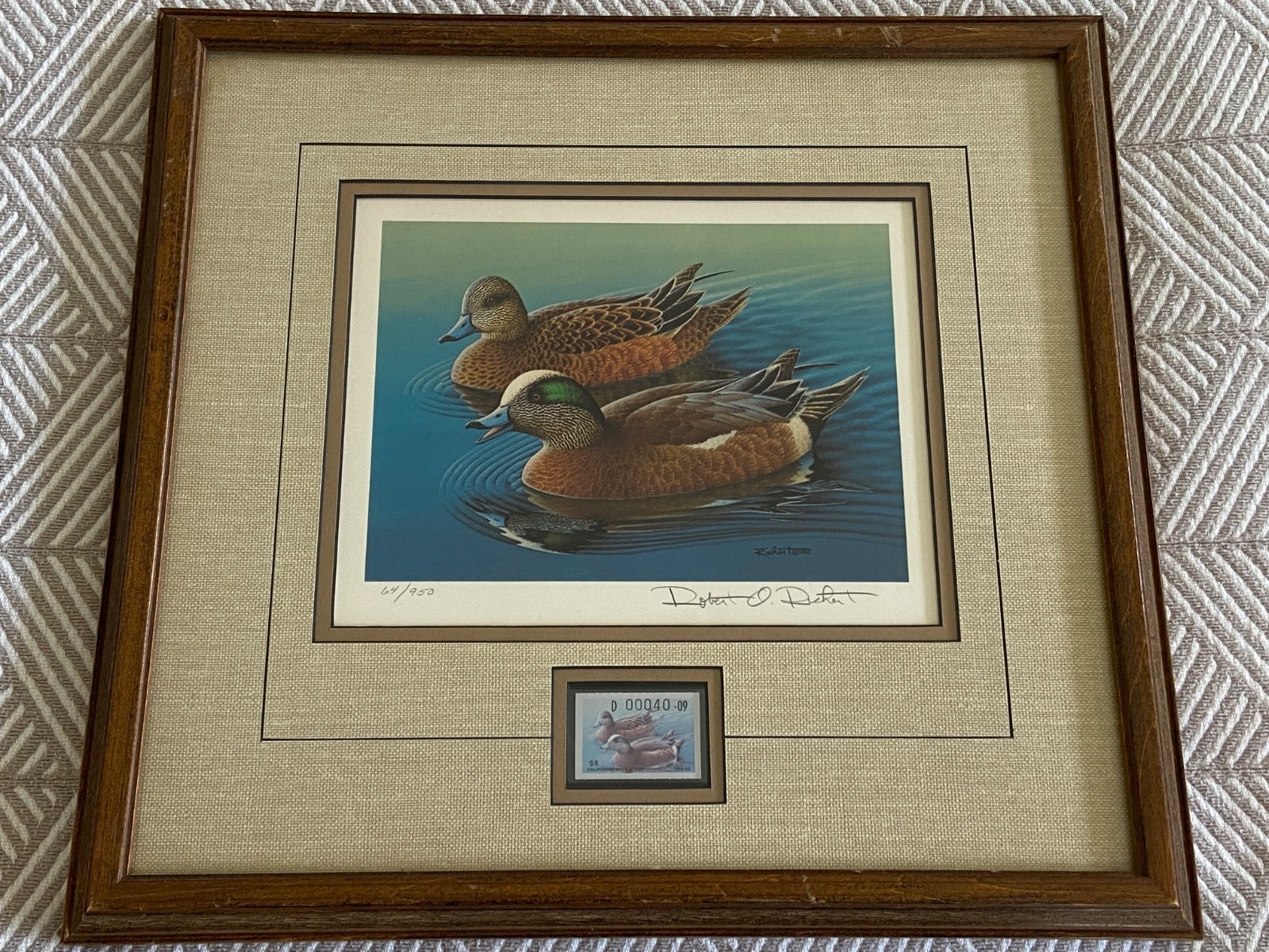 🦆 Signed Robert Richert Limited Edition Print w/ 1982 California Duck Stamp