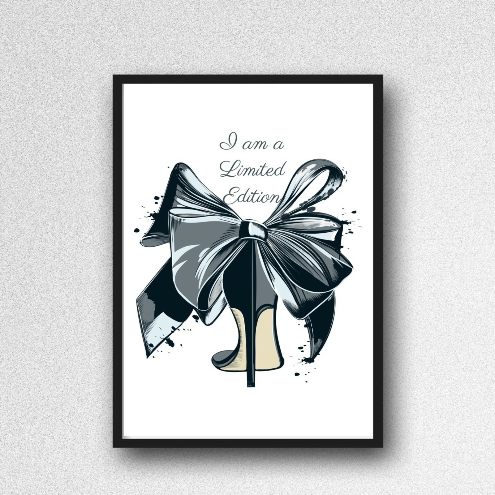 Glam Shoes Print picture stiletto high heel UNFRAMED A4 Bedroom Wall decor