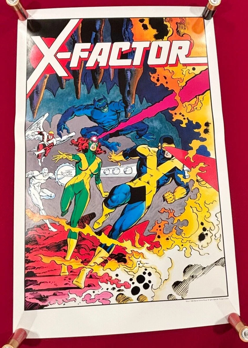 1986 Poster Marvel Comics X-Factor NEW ROLLED Vintage