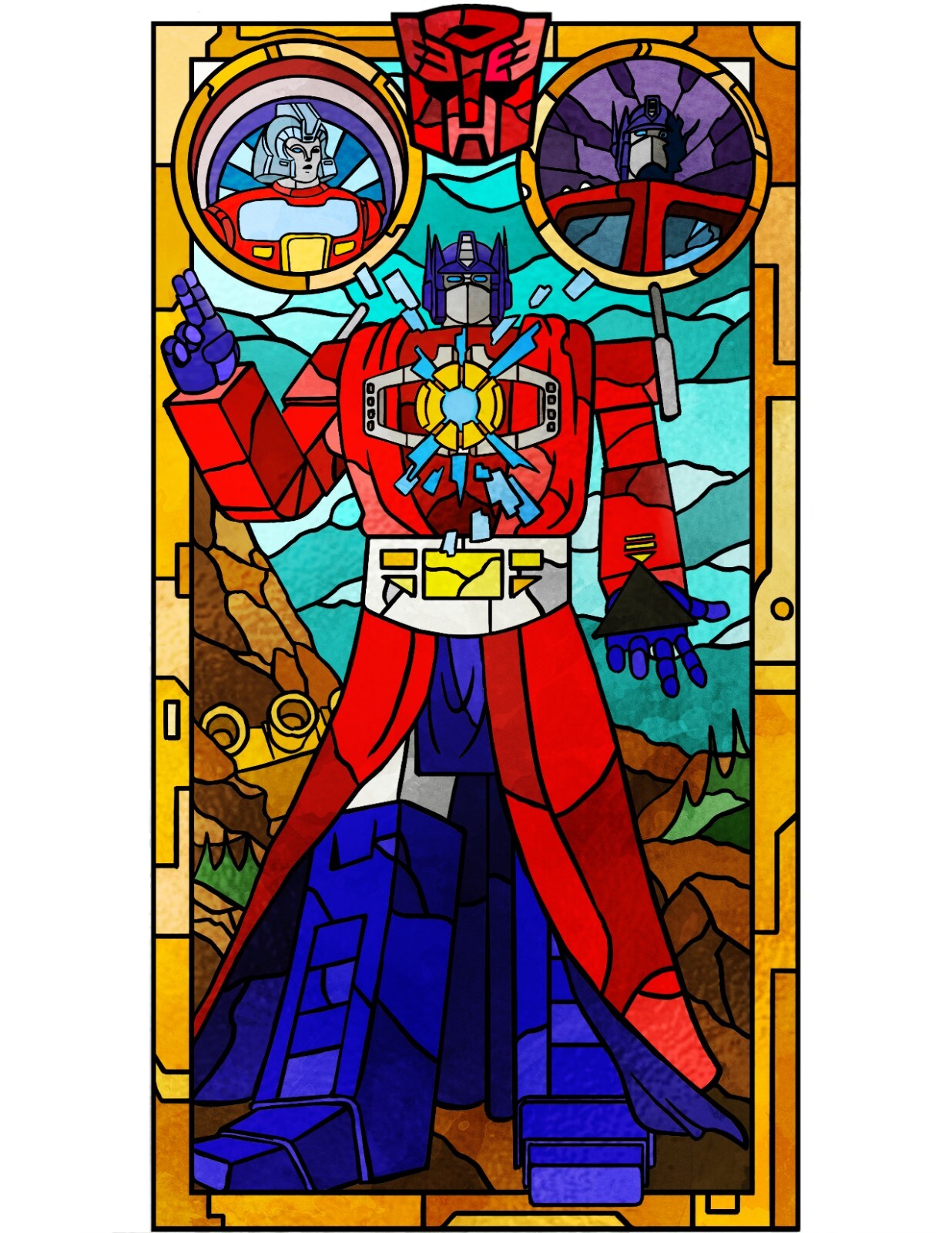 Saints of Cybertron Prints set of 4 on 8.5×11″ glossy Prints