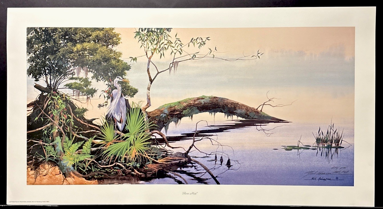 Florida Artist Neil Adamson Limited Edition Signed Print “River Mist”