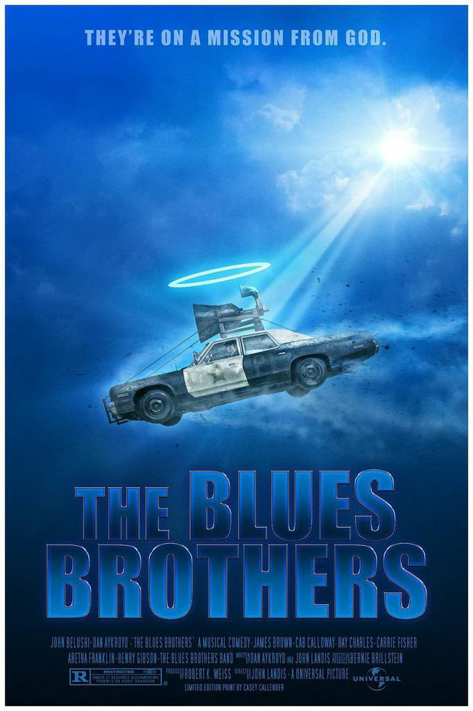 The Blues Brothers Variant Movie Poster 24×36 Ltd Edition x/250 Mondo