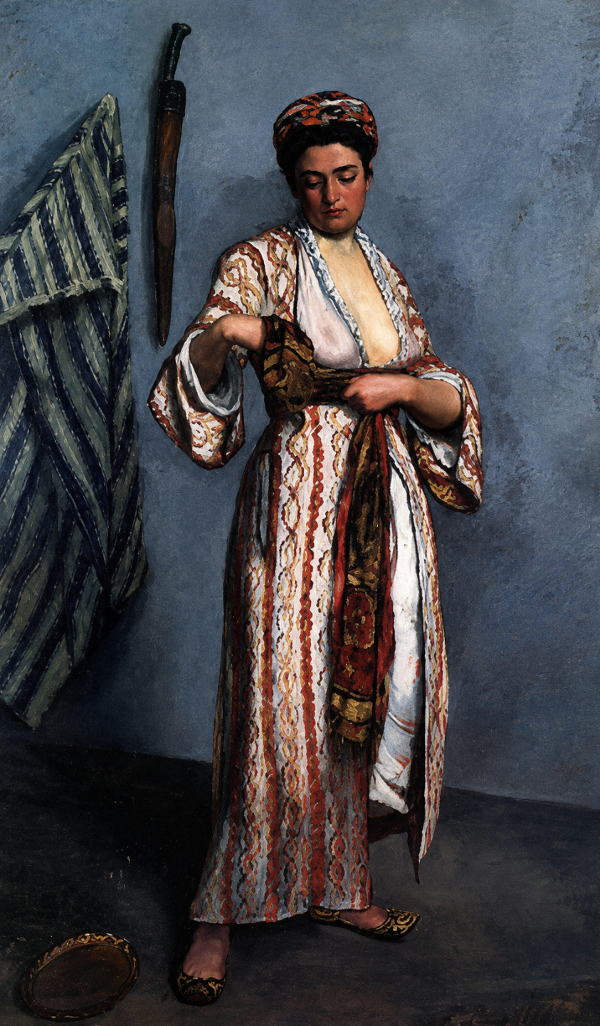 Frederic Bazille Woman in Moorish Costume 1869 Portrait Fine Art Print 17″x22″