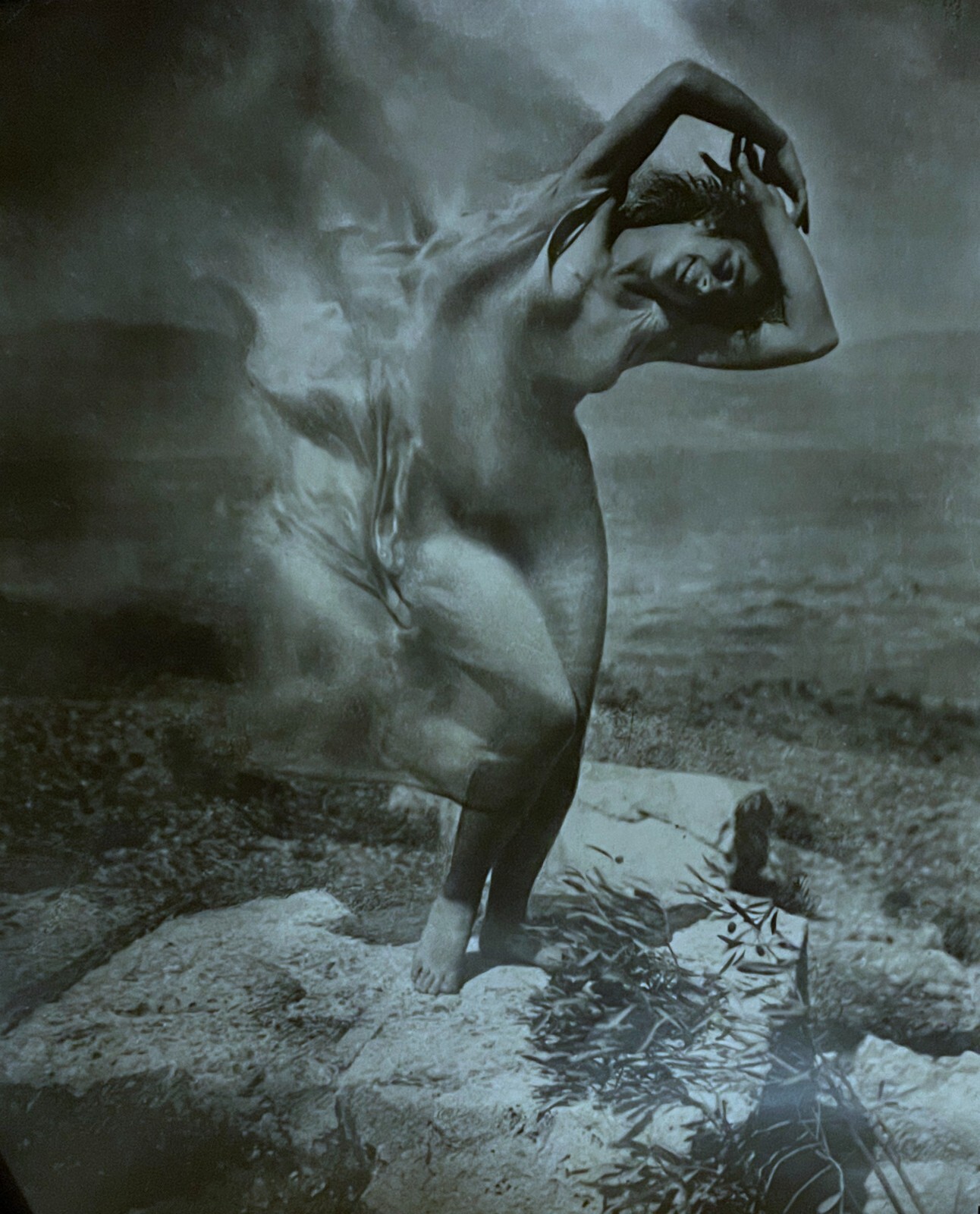 OFFSET LITHOGRAPH AFTER EDWARD STEICHEN – WIND FIRE – THERESE DUNCAN