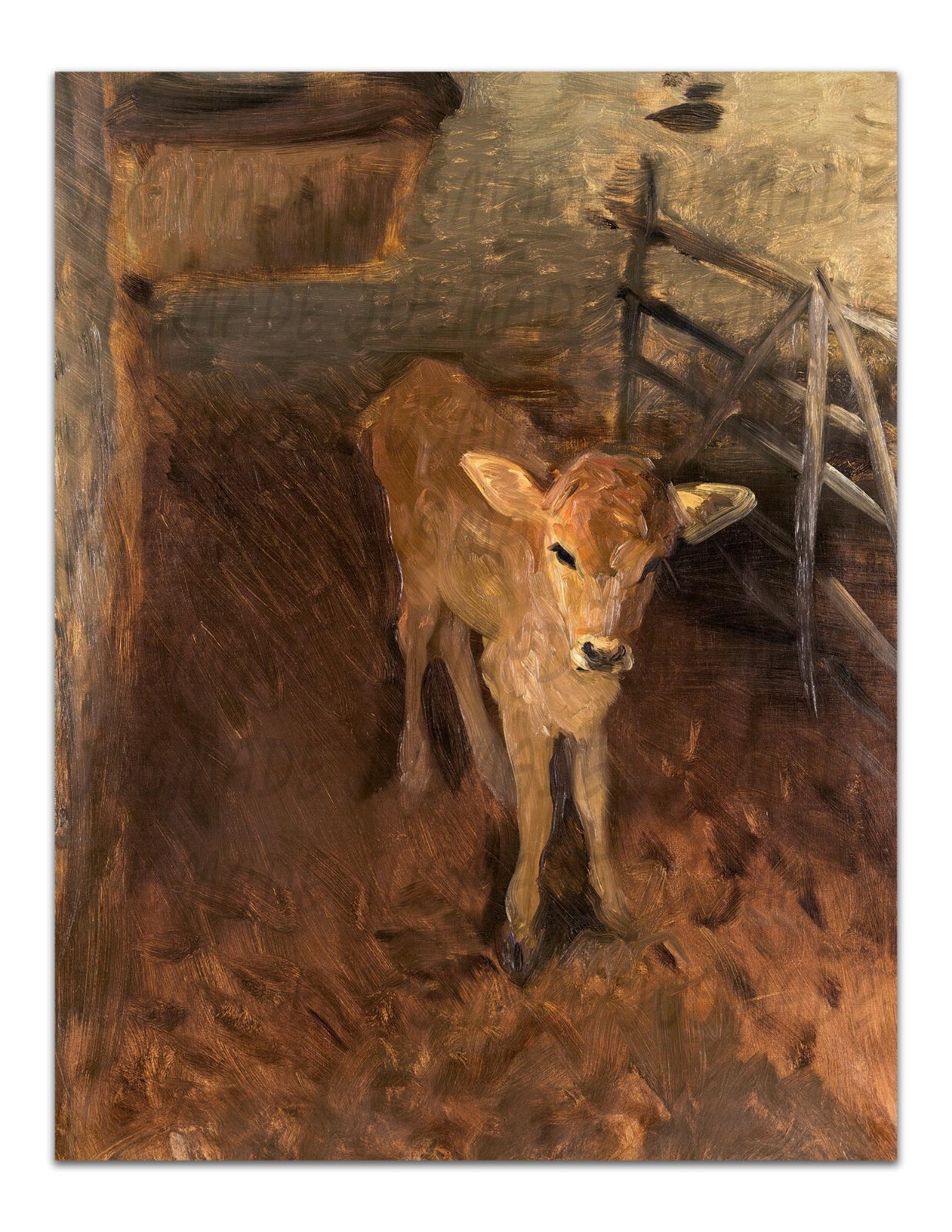 John Singer Sargent A JERSEY CALF (1893) Vintage Painting 17×22″ Art Print