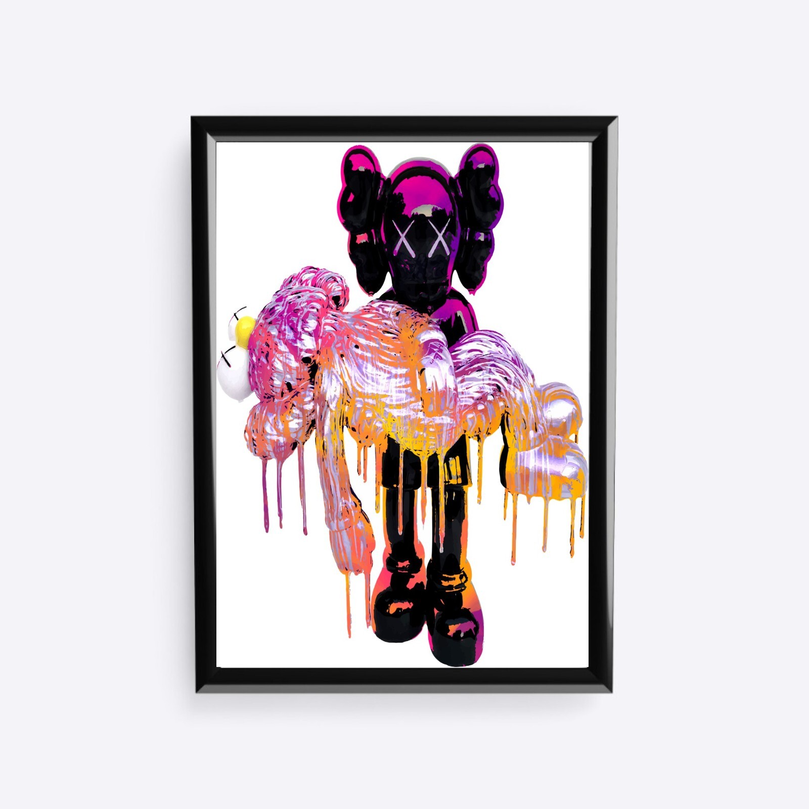 KAWS Hypebeast Figure Prints Wall Art Bright Poster Living Room Hallway Décor